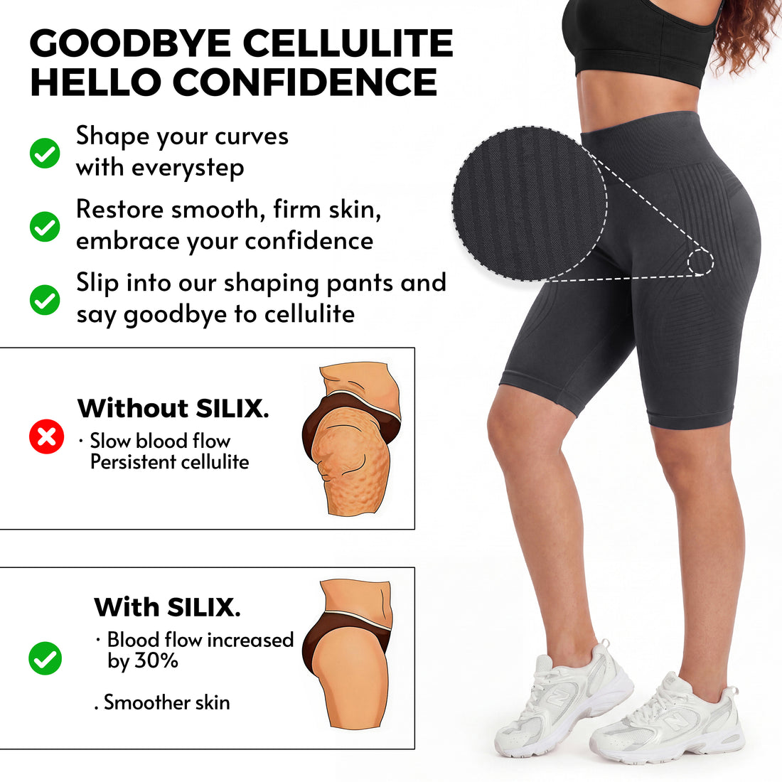 3D Anti-Cellulite Short Leggings