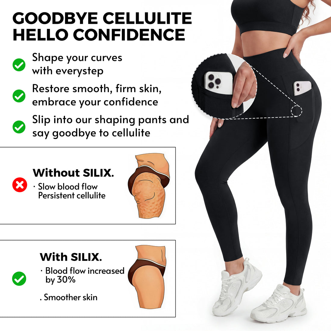 Silix™  Pocket 3D Anti-Cellulite Sculpting Leggings
