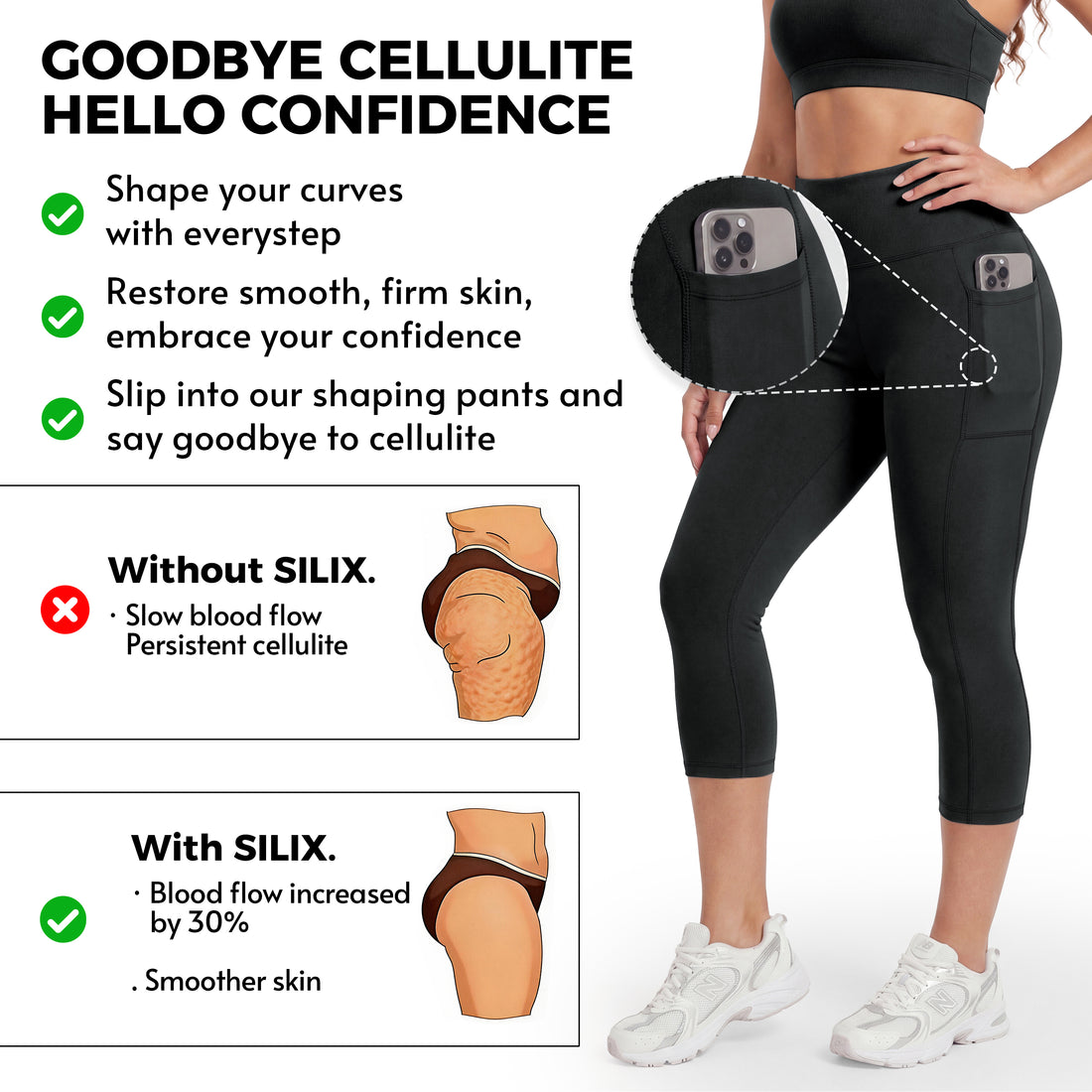 SILIX™ Butt-Lifting Tummy Control Pocket Capris