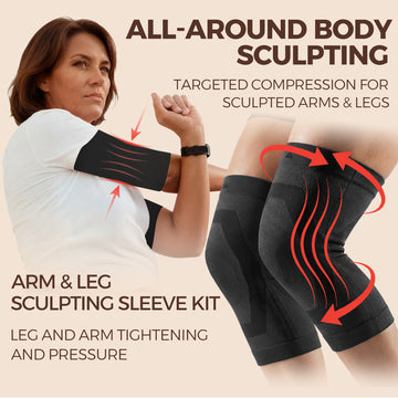 Silix™ 3D Compression Ultimate Smooth 2-Piece Set: Arms & Knees