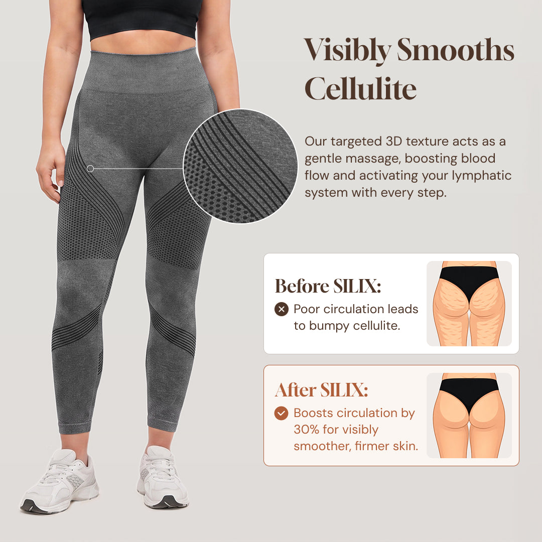 3D CelluSmooth Compresssion & Scultping Seamless Ankle Length Leggings | Silix