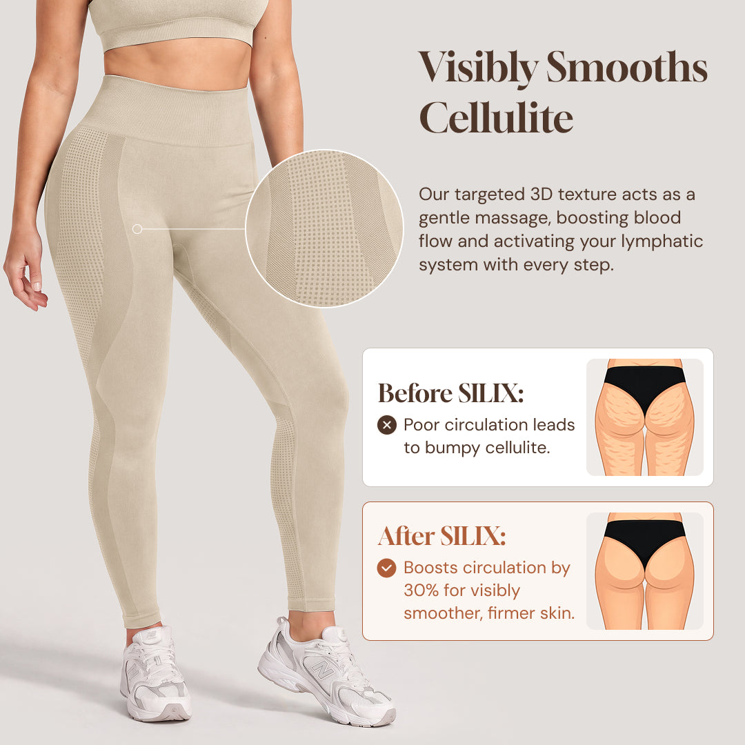 3D CelluSmooth High-Waisted Seamless Booty-Lifting Leggings | Silix