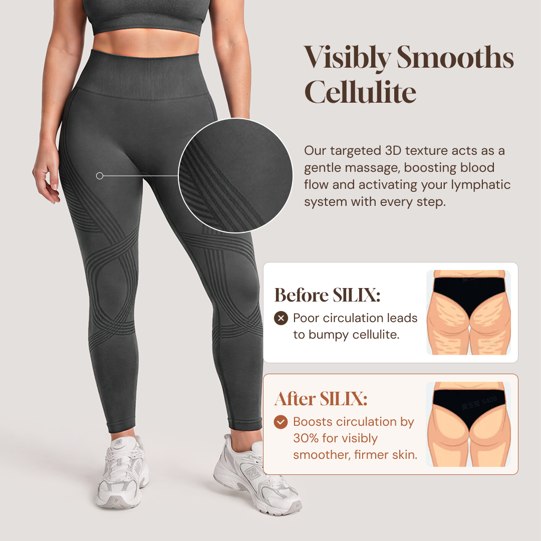 3D CelluSmooth High-Waisted Anti-Cellulite Ankle Legging | Silix