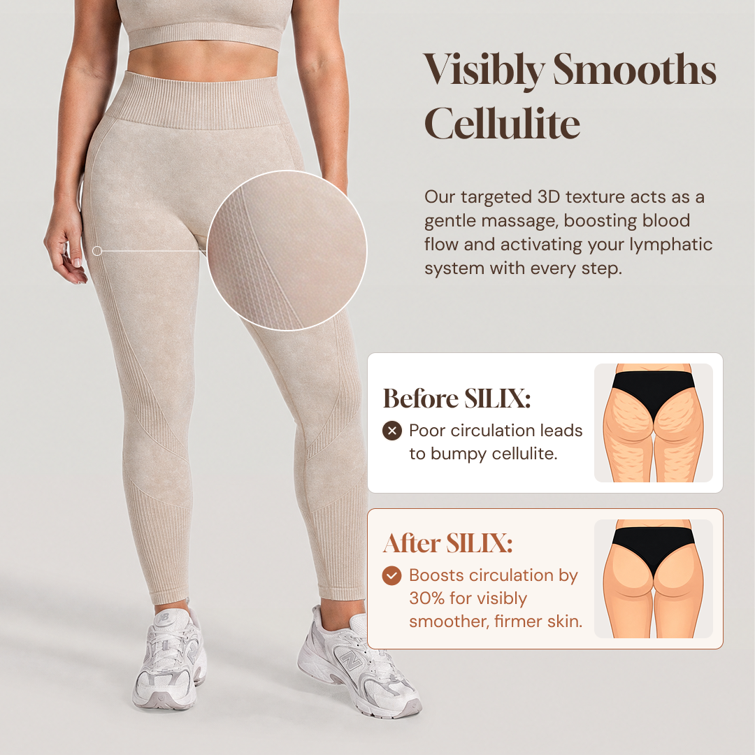 3D CelluSmooth Tummy Control High-Waisted Leggings | Silix