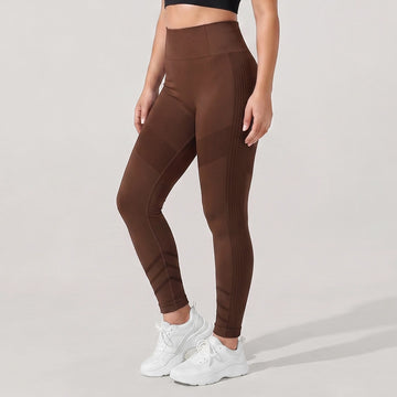 3D CelluSmooth Ribbed Ruched Sculpting & Smoothing 7/8 Leggings | Silix