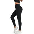 High-waisted ankle-length leggings-black