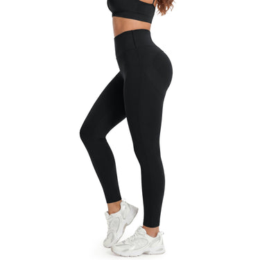 High-waisted ankle-length leggings-black