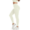High-waisted ankle-length leggings-white