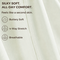 Close-up shot of buttery soft breathable 4-way stretch fabric in cream color for activewear leggings
