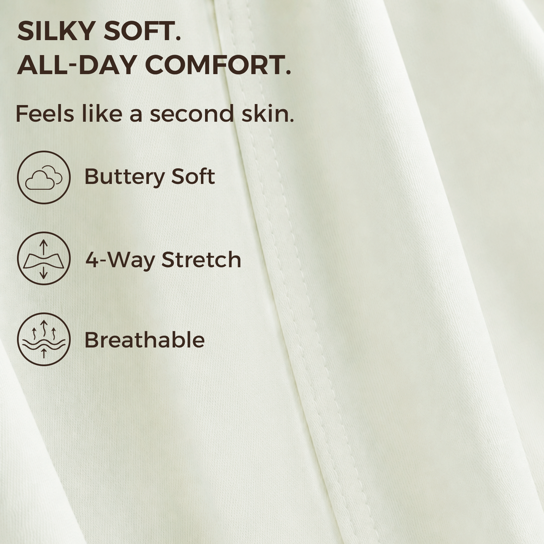 High-waisted ankle-length sculpt leggings on female model with red hair wearing cream activewear set