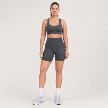 3D CelluSmooth  Ribbed Compression Tummy-Control Yoga Set | Silix